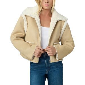 Joe's Jeans Womens Halle Reversible Sherpa Jacket, Brown